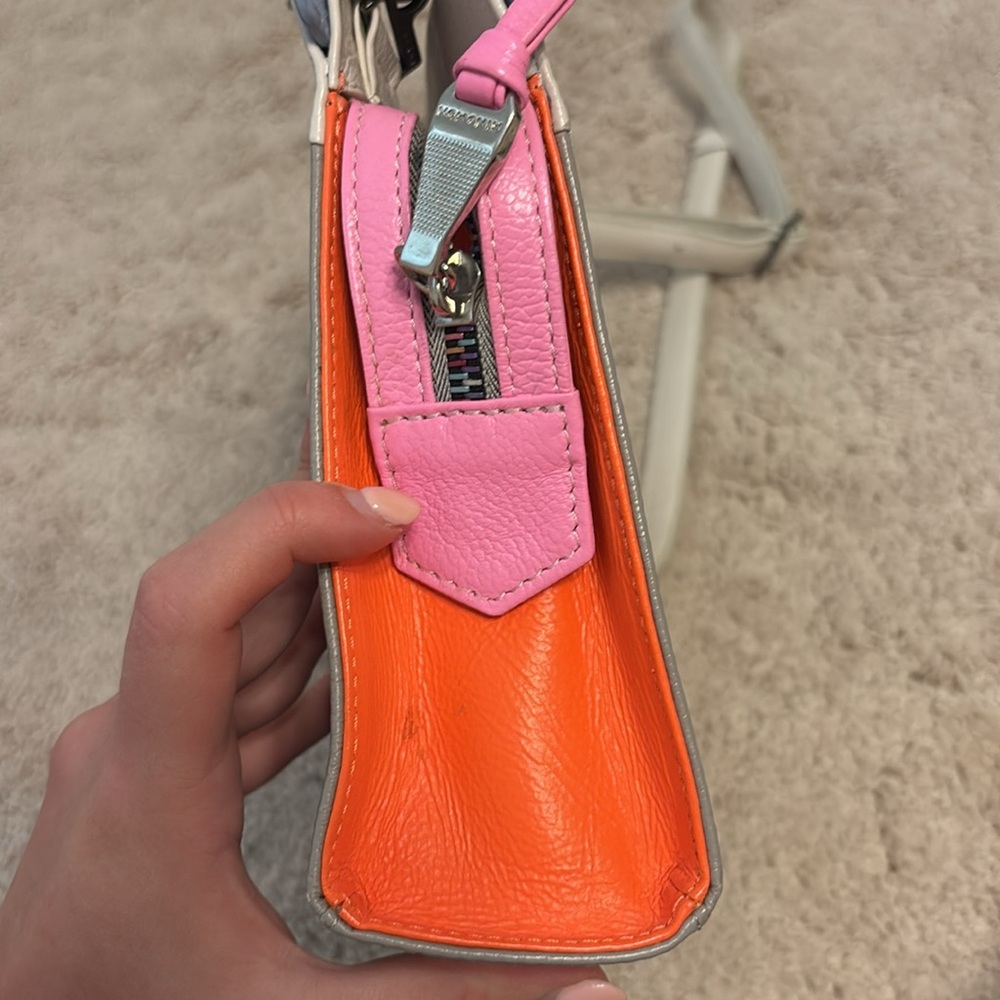Vali Crossbody Handbag - Small (grey, white, orange, pink, and light blue) - Picture 7 of 8